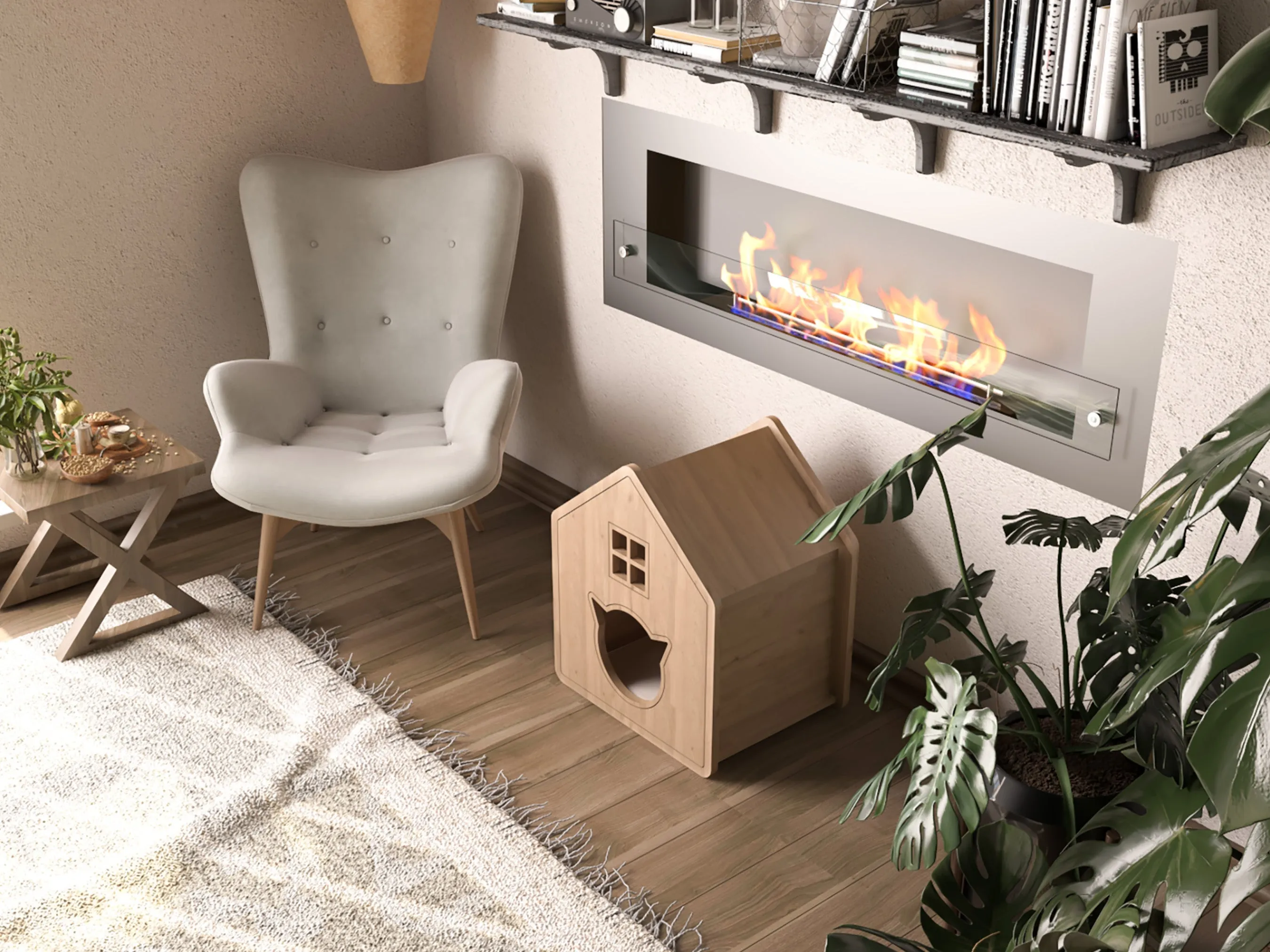 Gorgeous High Quality Lily Modern Cat House