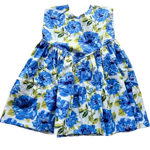 Gracie Dress | Blue Peonies