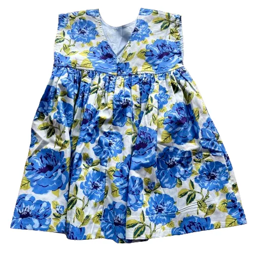 Gracie Dress | Blue Peonies