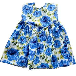 Gracie Dress | Blue Peonies
