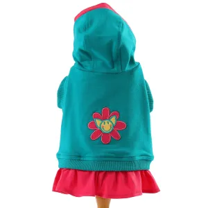 Green & Pink Sleeveless Hoodie for Dogs | "You are my Sunshine" Collection