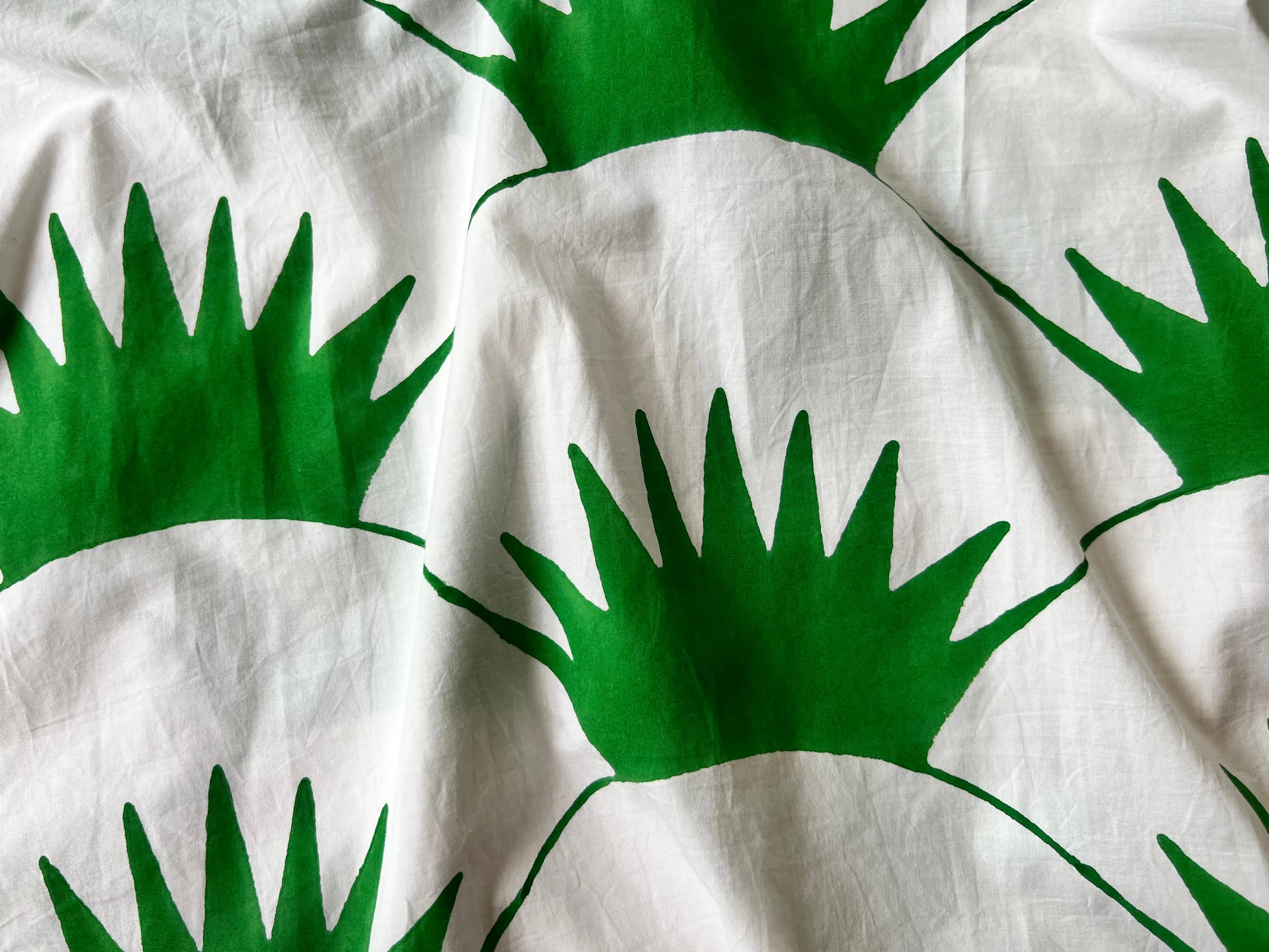 Green and White Sea Turtle Midi Dress