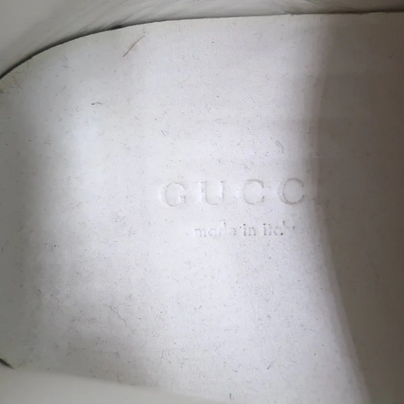 Gucci Ace Star Low Top Sneakers White & Multicolor Metallic Leather Size 39