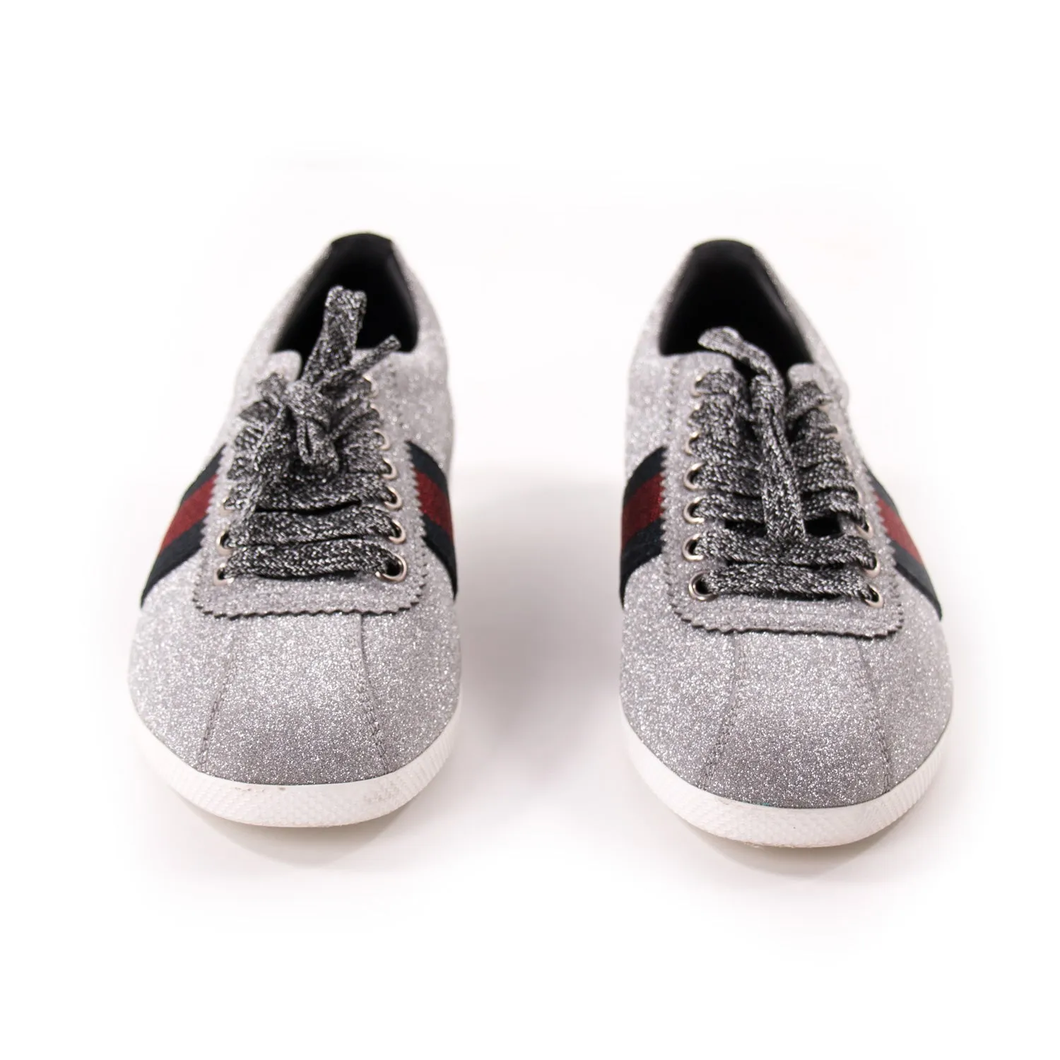 Gucci Glitter Web Sneaker With Studs