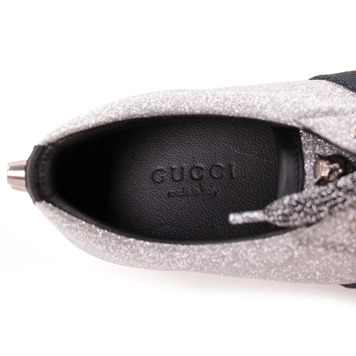 Gucci Glitter Web Sneaker With Studs