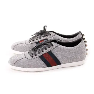Gucci Glitter Web Sneaker With Studs