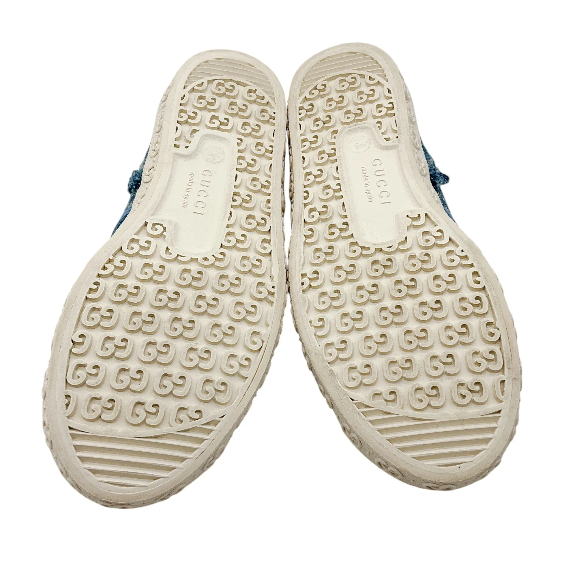 Gucci Light Blue Denim GG Low-Top Sneaker