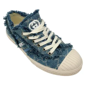 Gucci Light Blue Denim GG Low-Top Sneaker