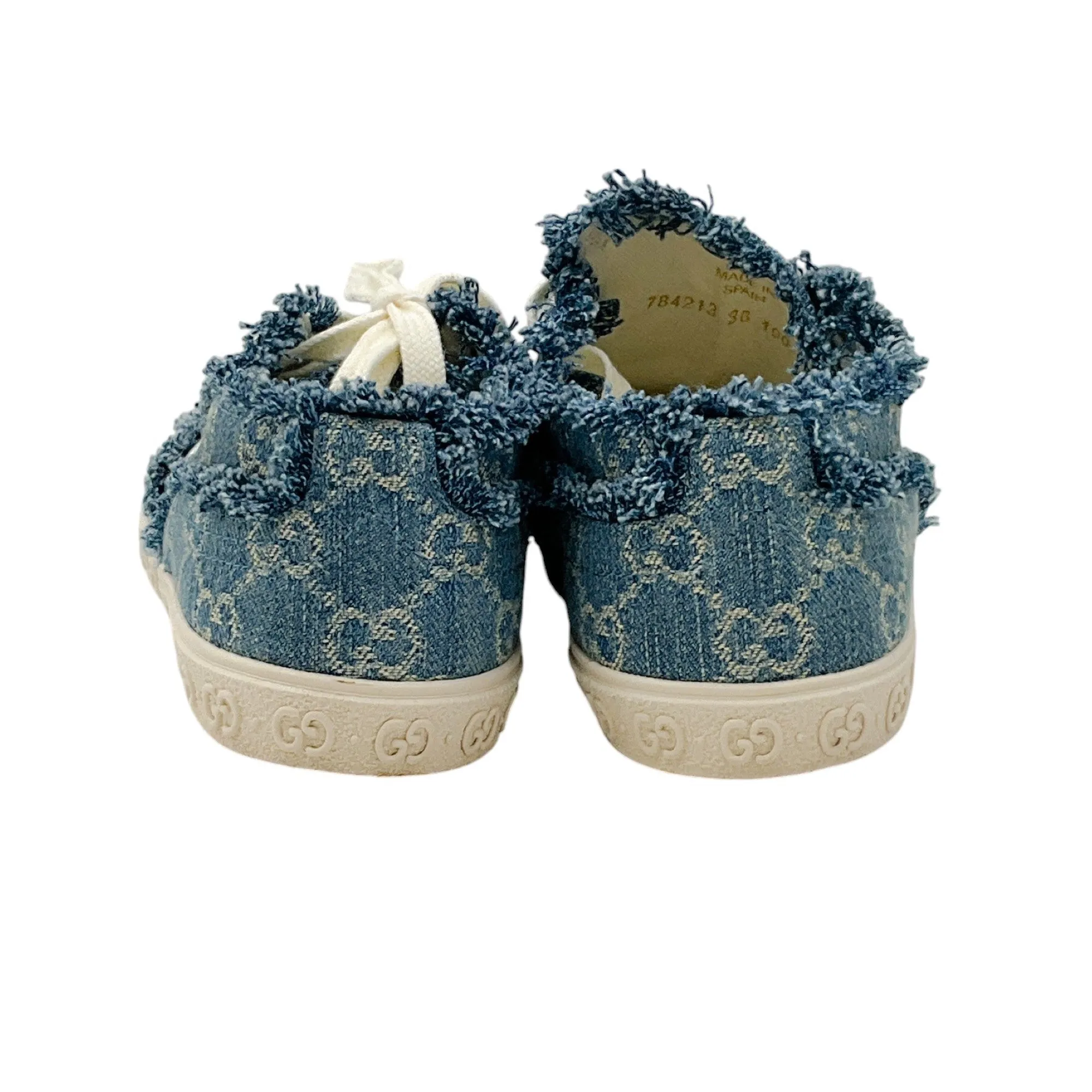 Gucci Light Blue Denim GG Low-Top Sneaker