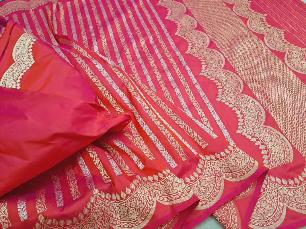 Handloom Weaved Pure Banarasi Katan Silk Saree