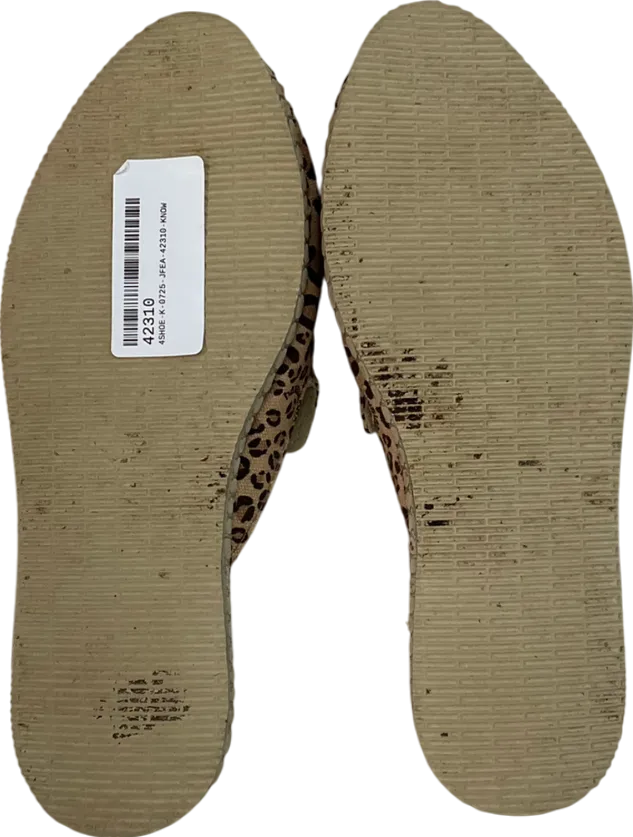 Havaianas Brown Mule Loafer Leopard Print UK 5 EU 38 👠