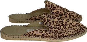 Havaianas Brown Mule Loafer Leopard Print UK 5 EU 38 👠