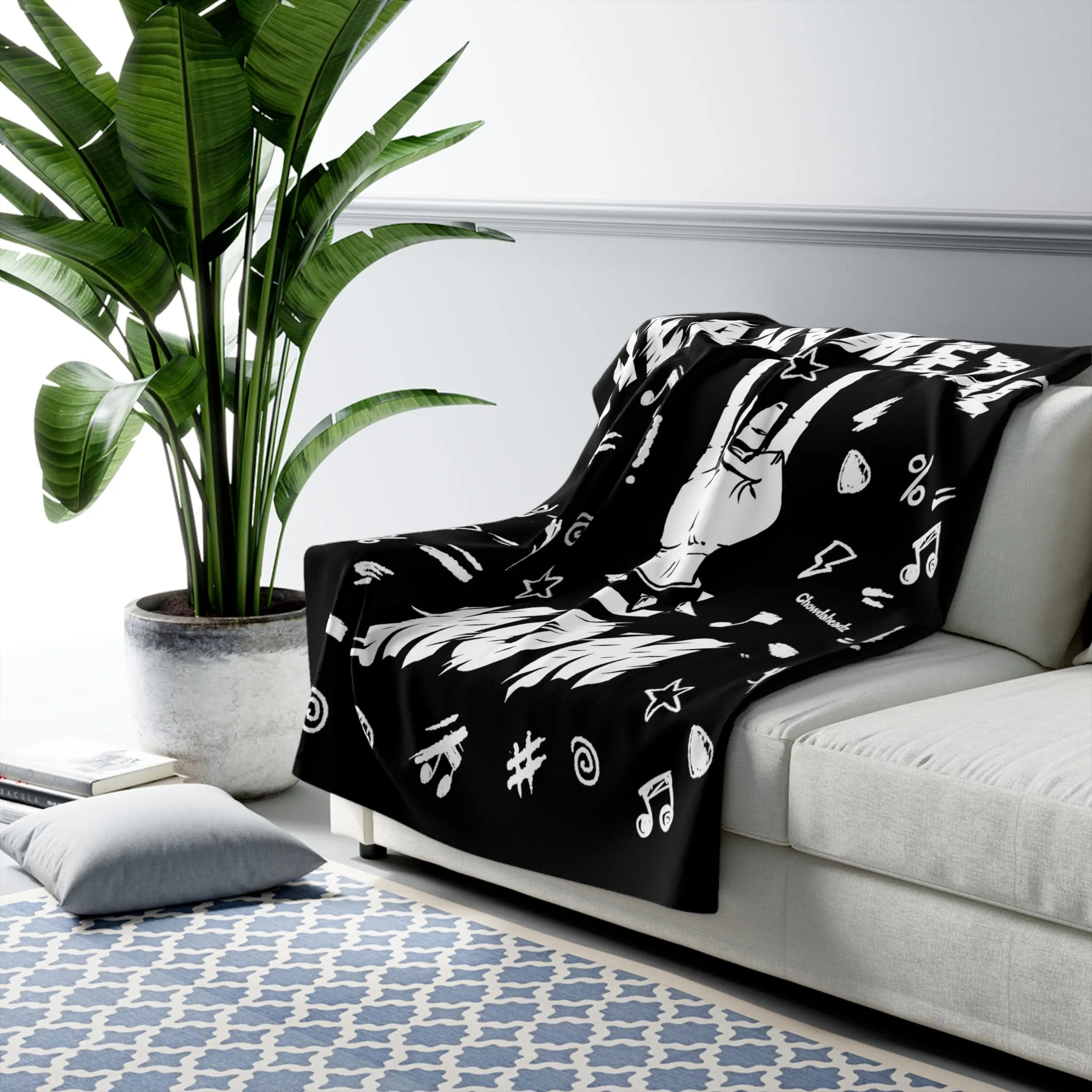 Heavy Metal Mom Sherpa Fleece Blanket