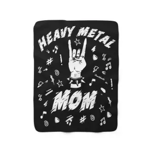 Heavy Metal Mom Sherpa Fleece Blanket