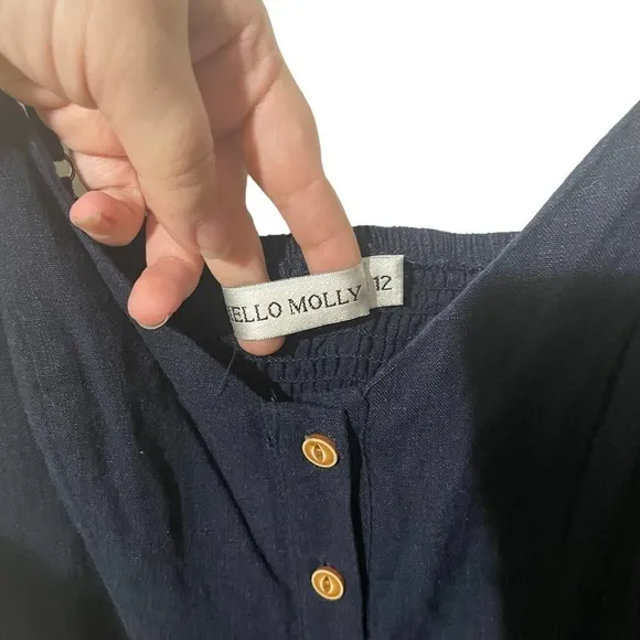 Hello Molly Used to Know You Navy Blue Lightweight Dress