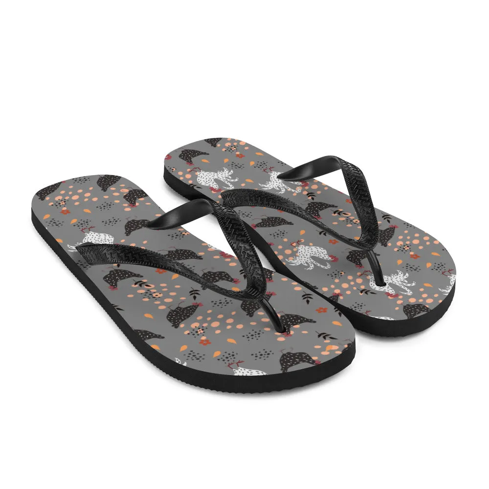 Hens & Roosters Flip-Flops