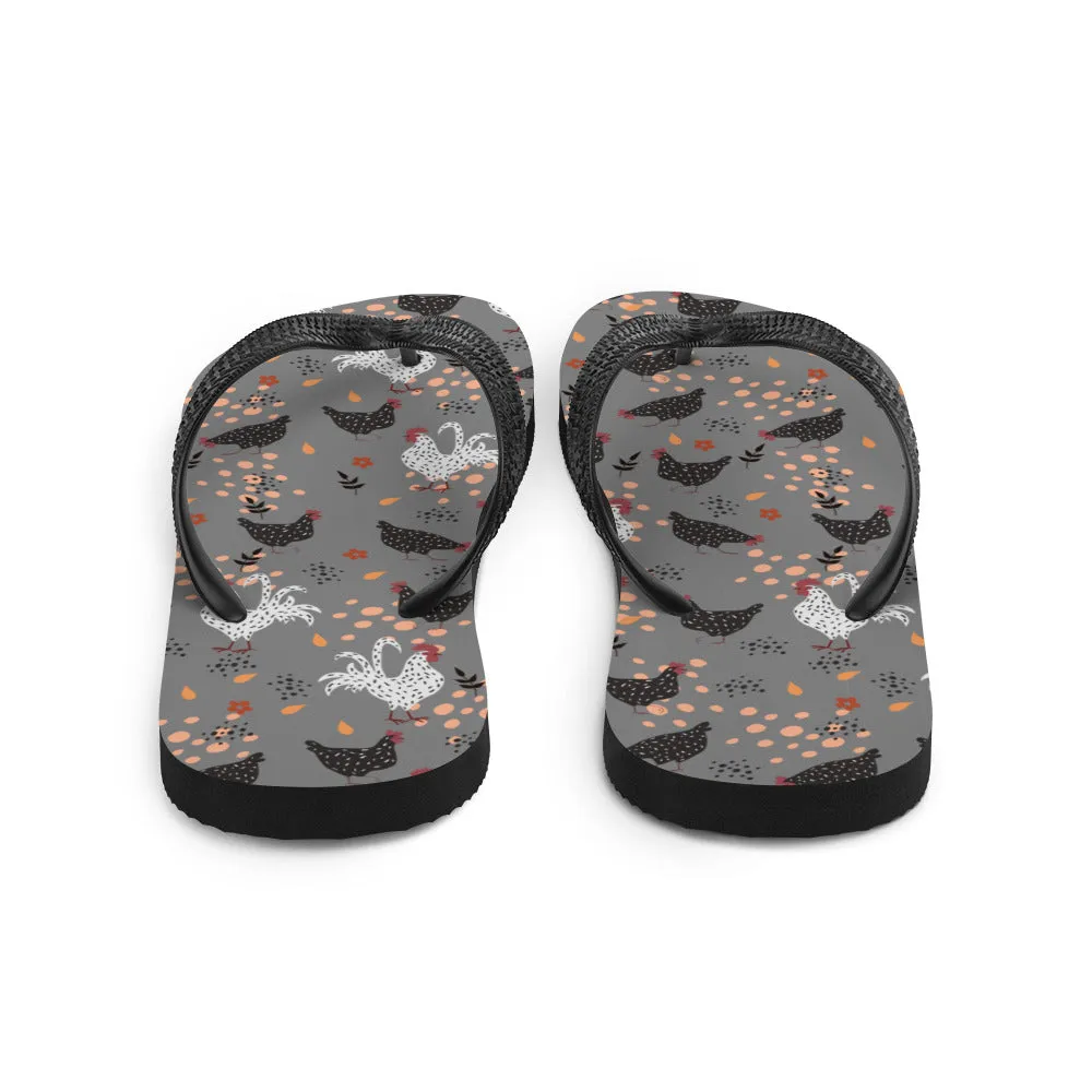 Hens & Roosters Flip-Flops
