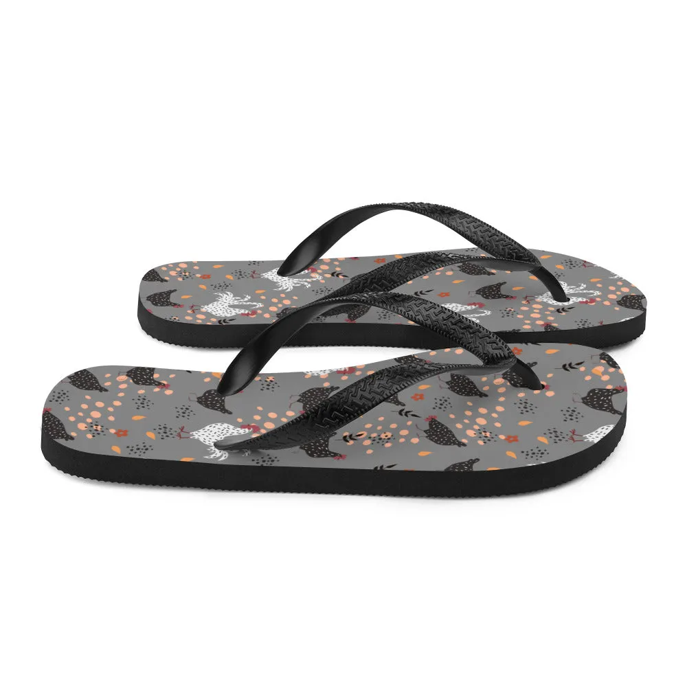 Hens & Roosters Flip-Flops