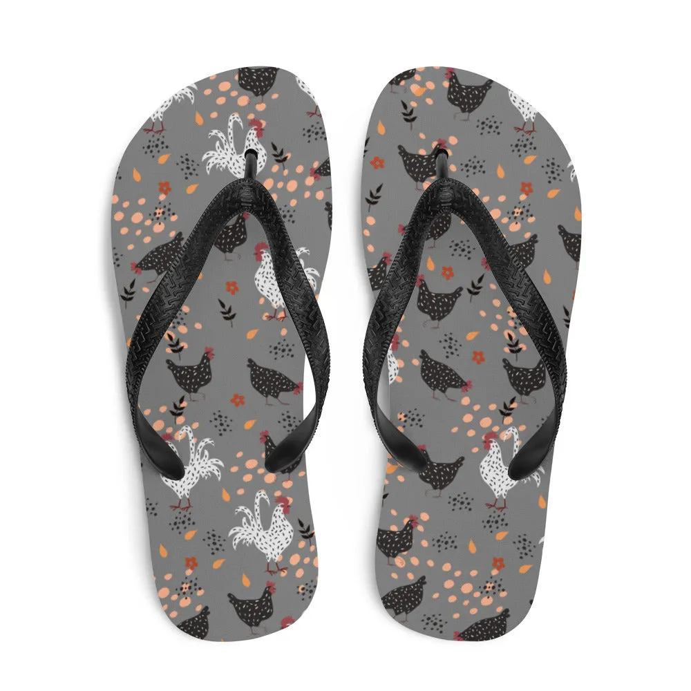 Hens & Roosters Flip-Flops