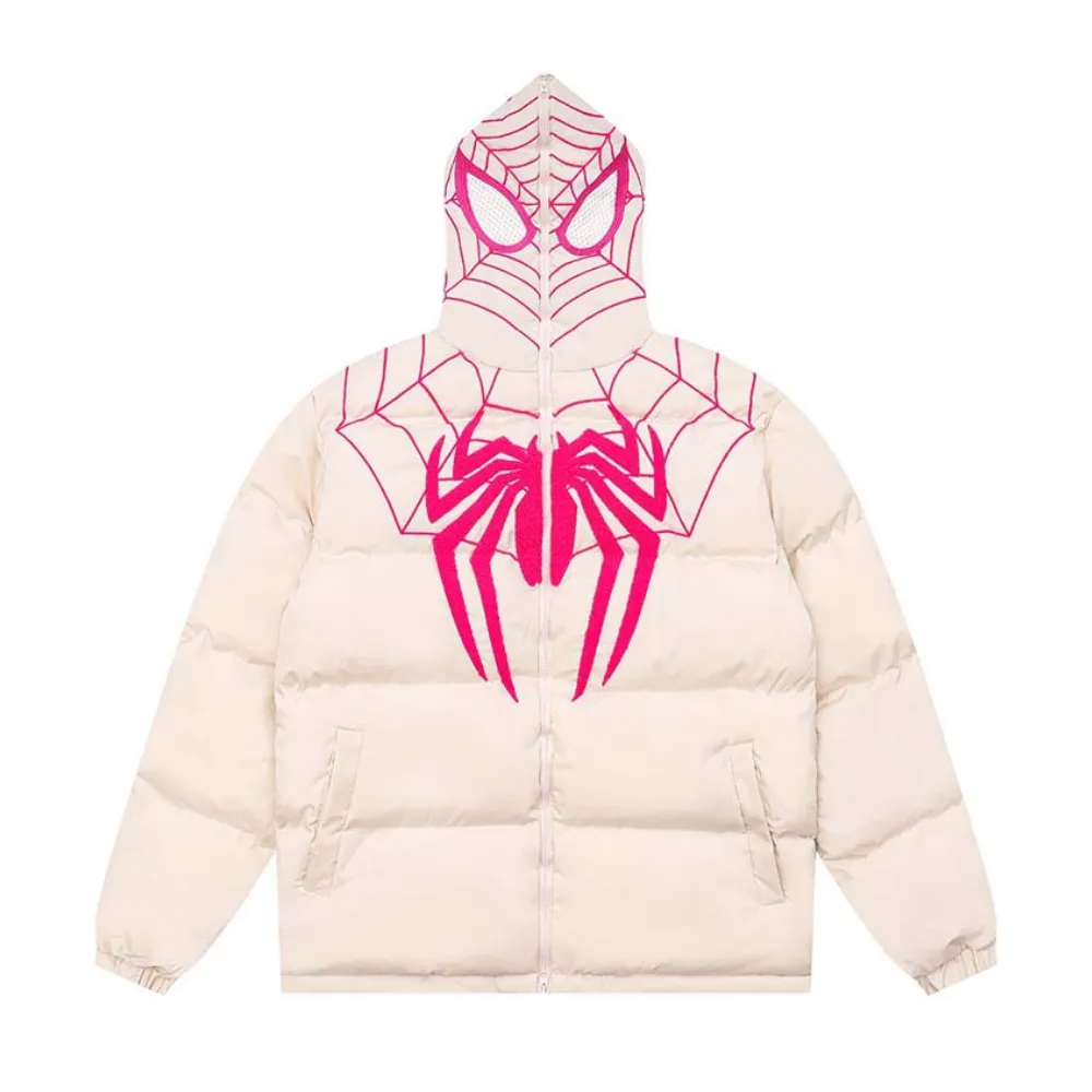 High Street Flocked Embroidered Spider Coat