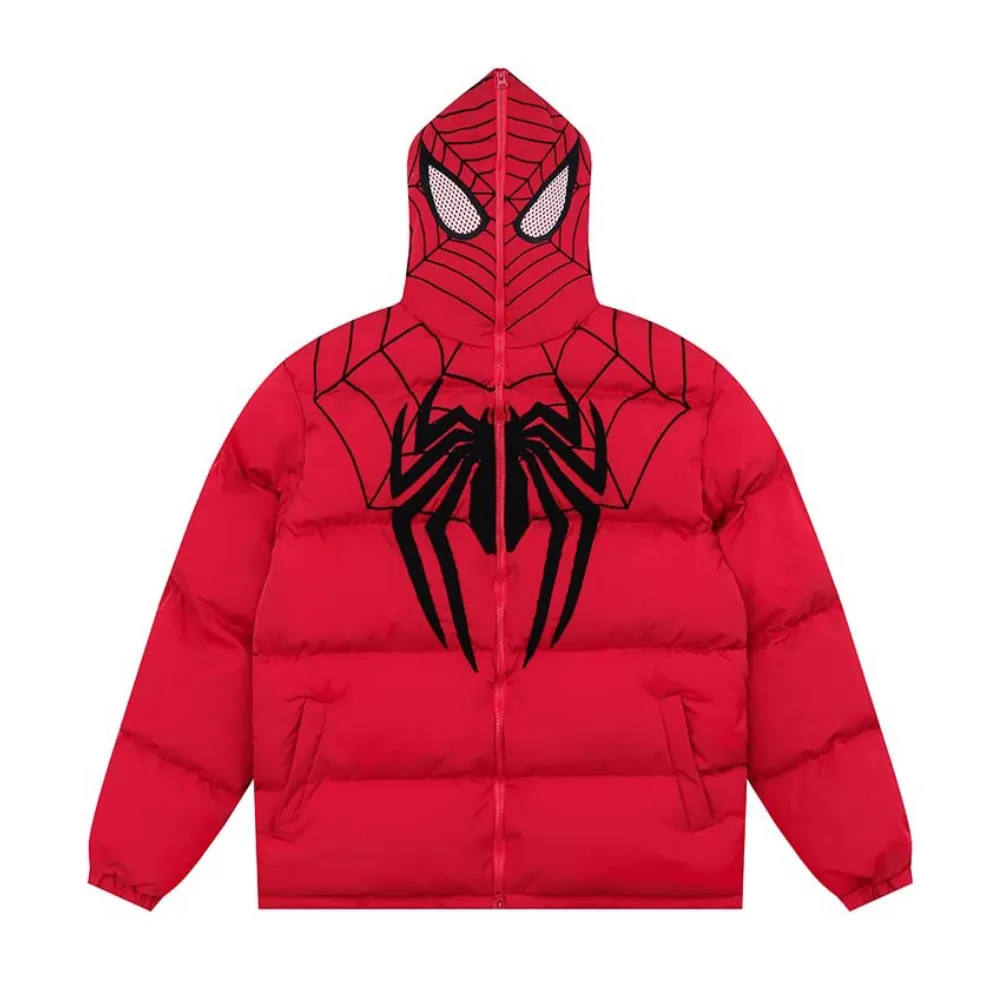 High Street Flocked Embroidered Spider Coat