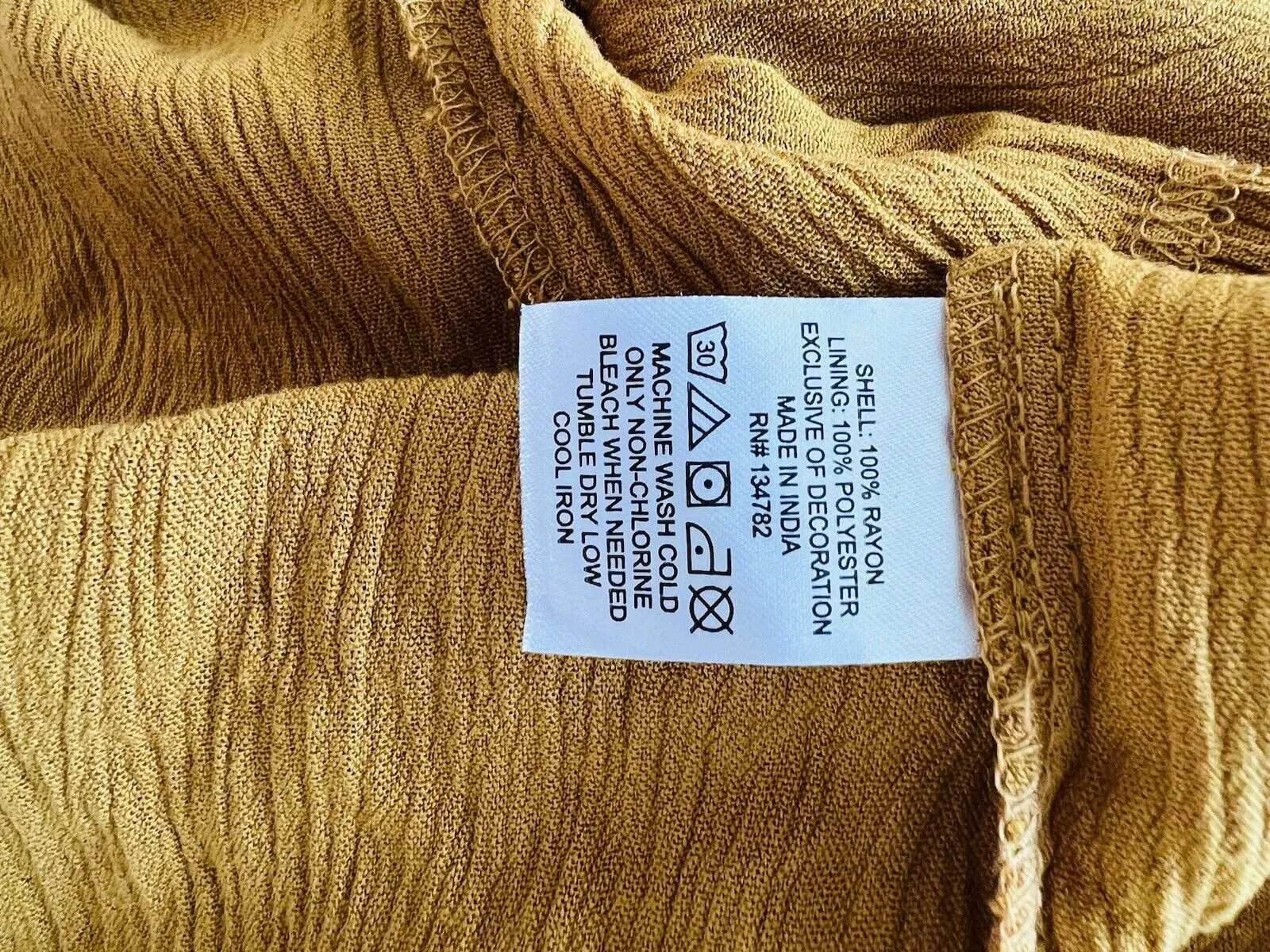 HINT OF BLUSH Crochet Boho Midi Dress Sz XL Rust Color Sleeveless 100% Rayon
