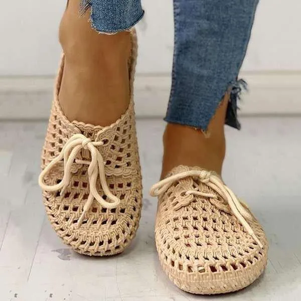 Hole Lace Soft Bottom Non-slip Slippers