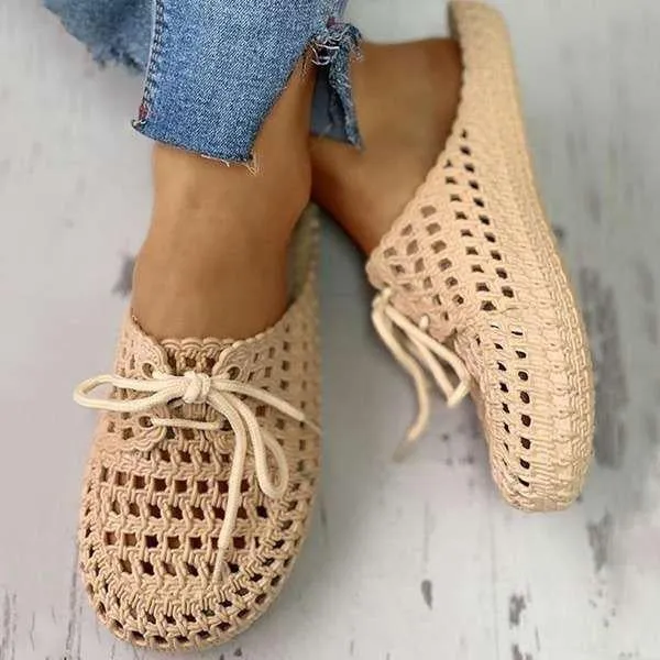 Hole Lace Soft Bottom Non-slip Slippers