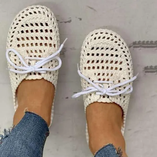 Hole Lace Soft Bottom Non-slip Slippers