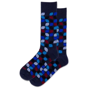 HOTSOX Men's Leafy Geo Crew Socks