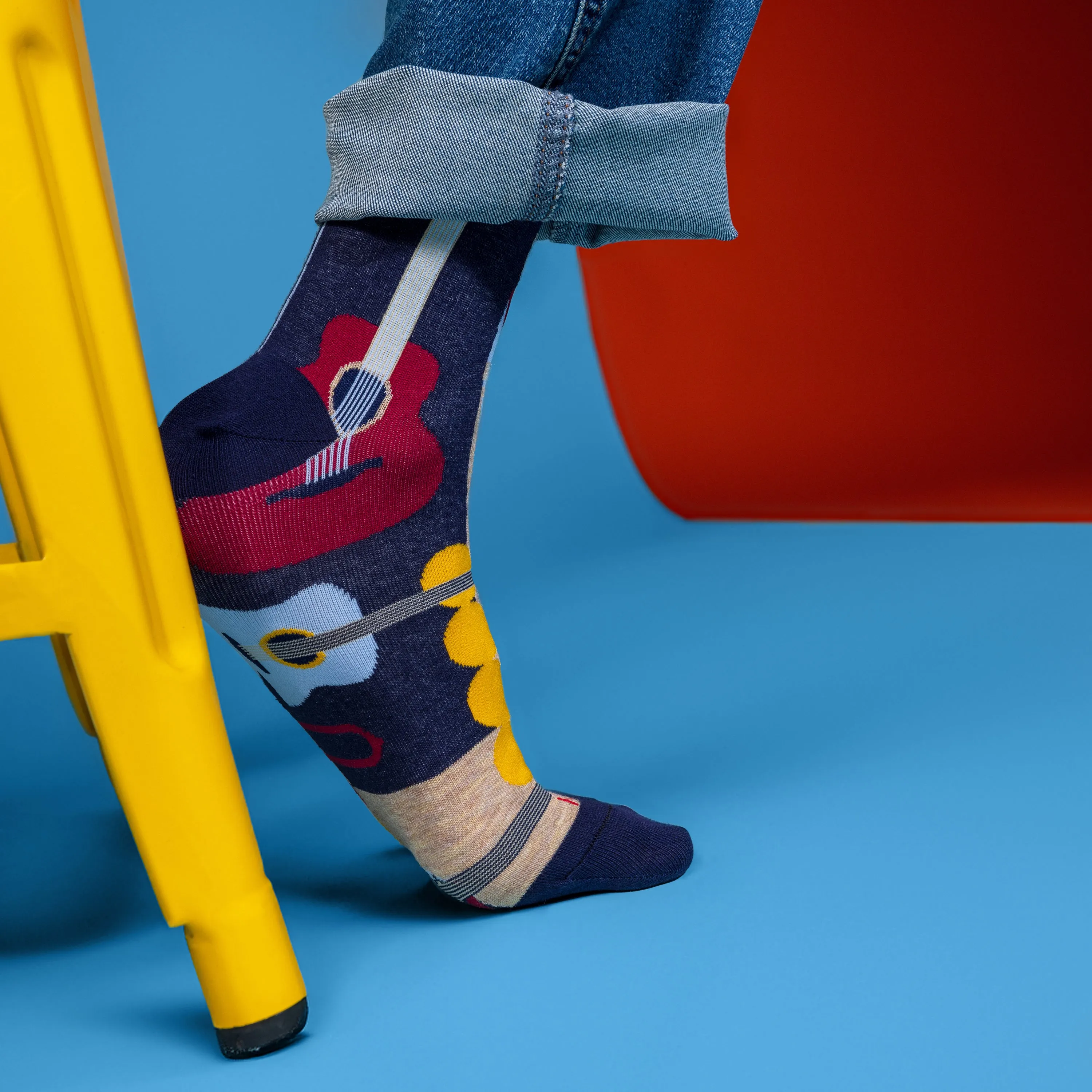 HOTSOX Women's Music Retro Crew Socks