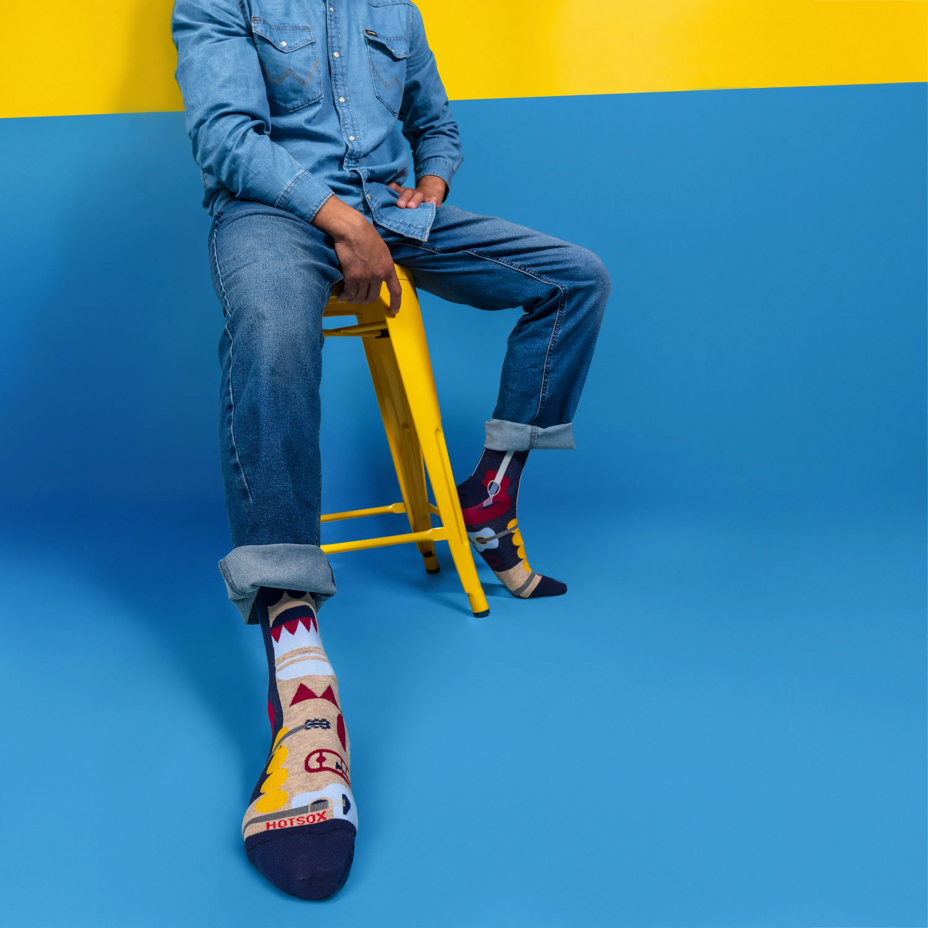 HOTSOX Women's Music Retro Crew Socks