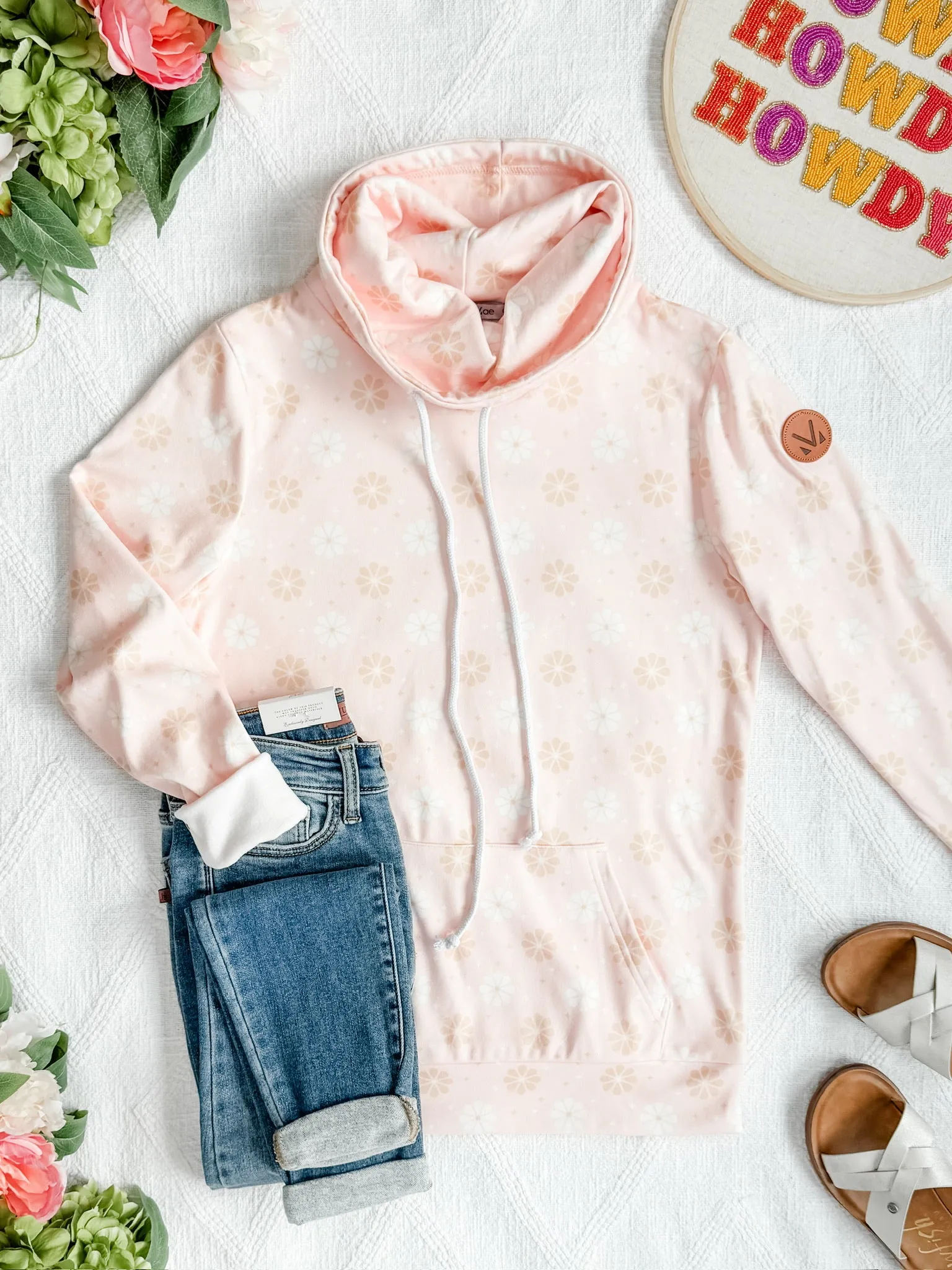 IN STOCK Soft Funnel Neck - Retro Floral