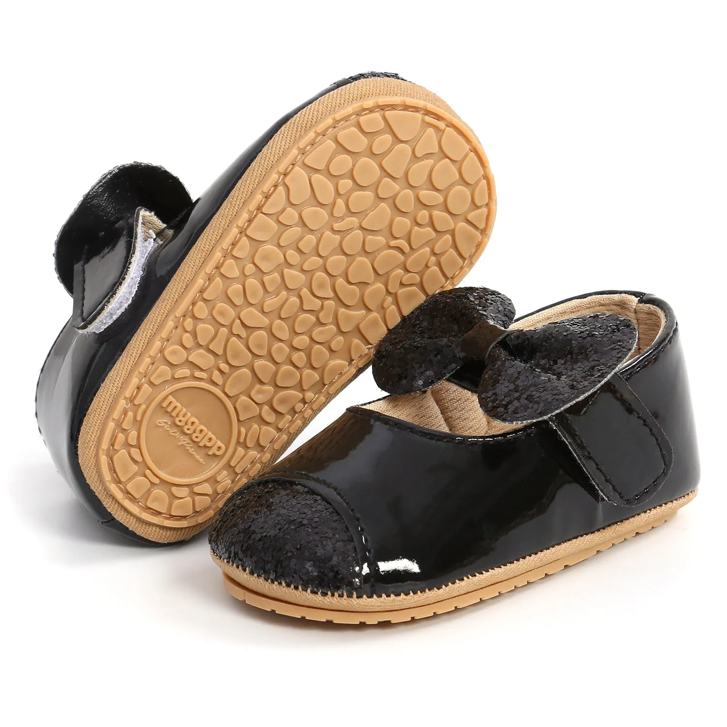 Infant Baby Girls Bowknot Sequin Flats