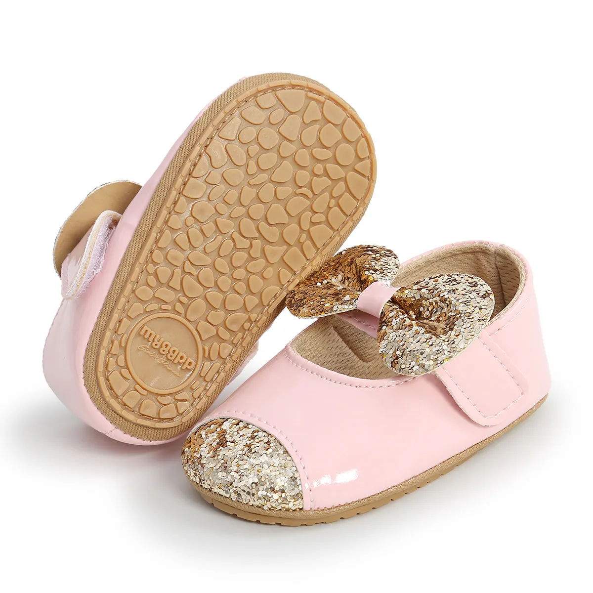 Infant Baby Girls Bowknot Sequin Flats