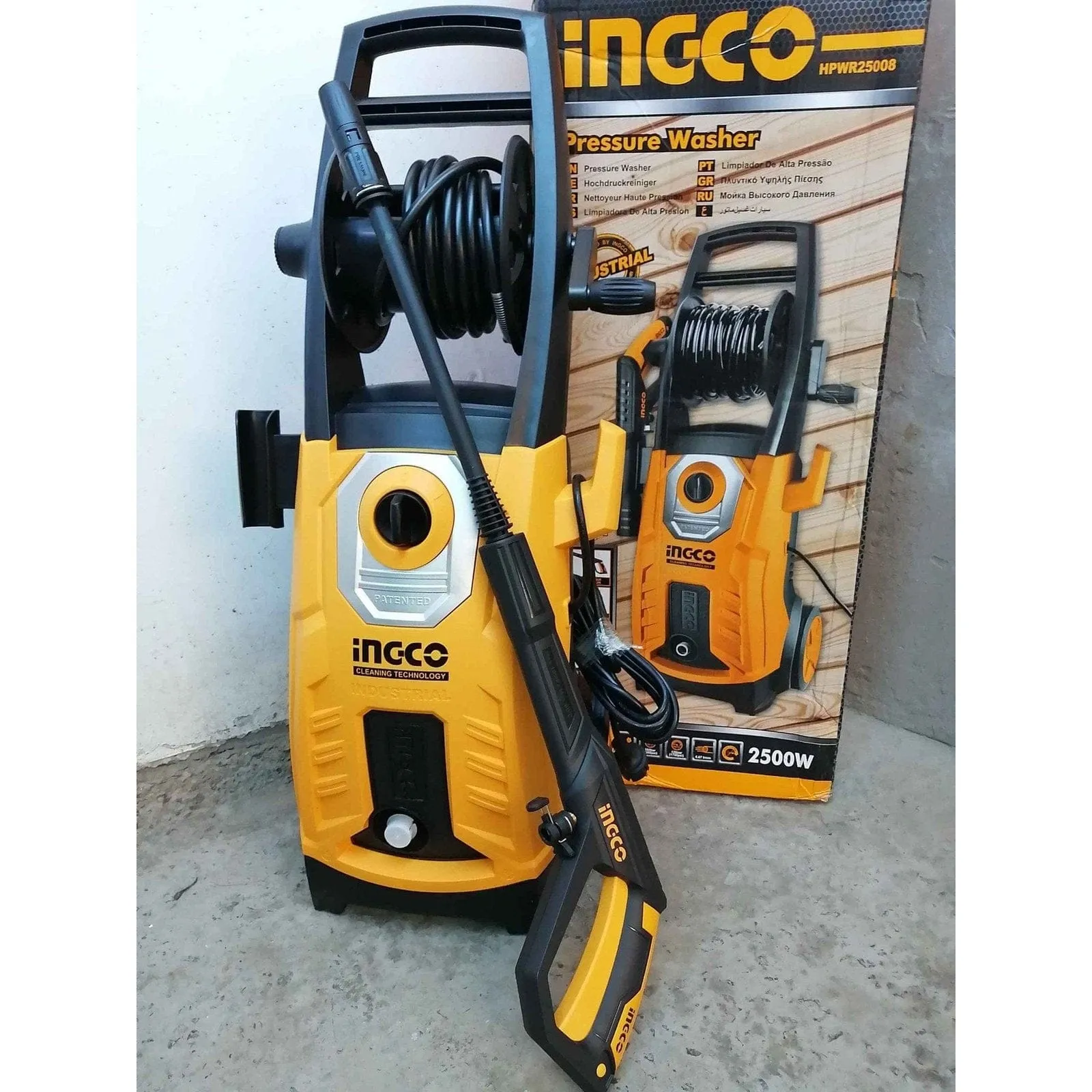 Ingco High Pressure Washer 2500W 160Bar - HPWR25008