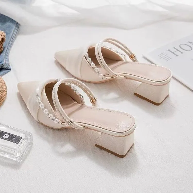INSTOCK-fashion sandals for women summer new style stiletto heel