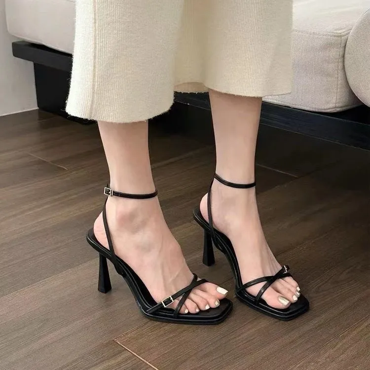 INSTOCK-fashion sandals for women summer new style stiletto heel