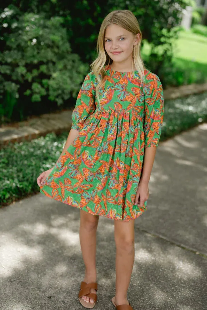 Isabella Dobby Dress - Butterfly