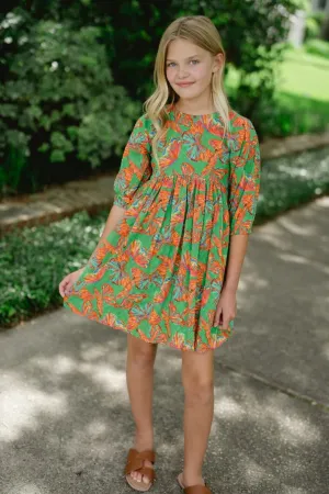 Isabella Dobby Dress - Butterfly