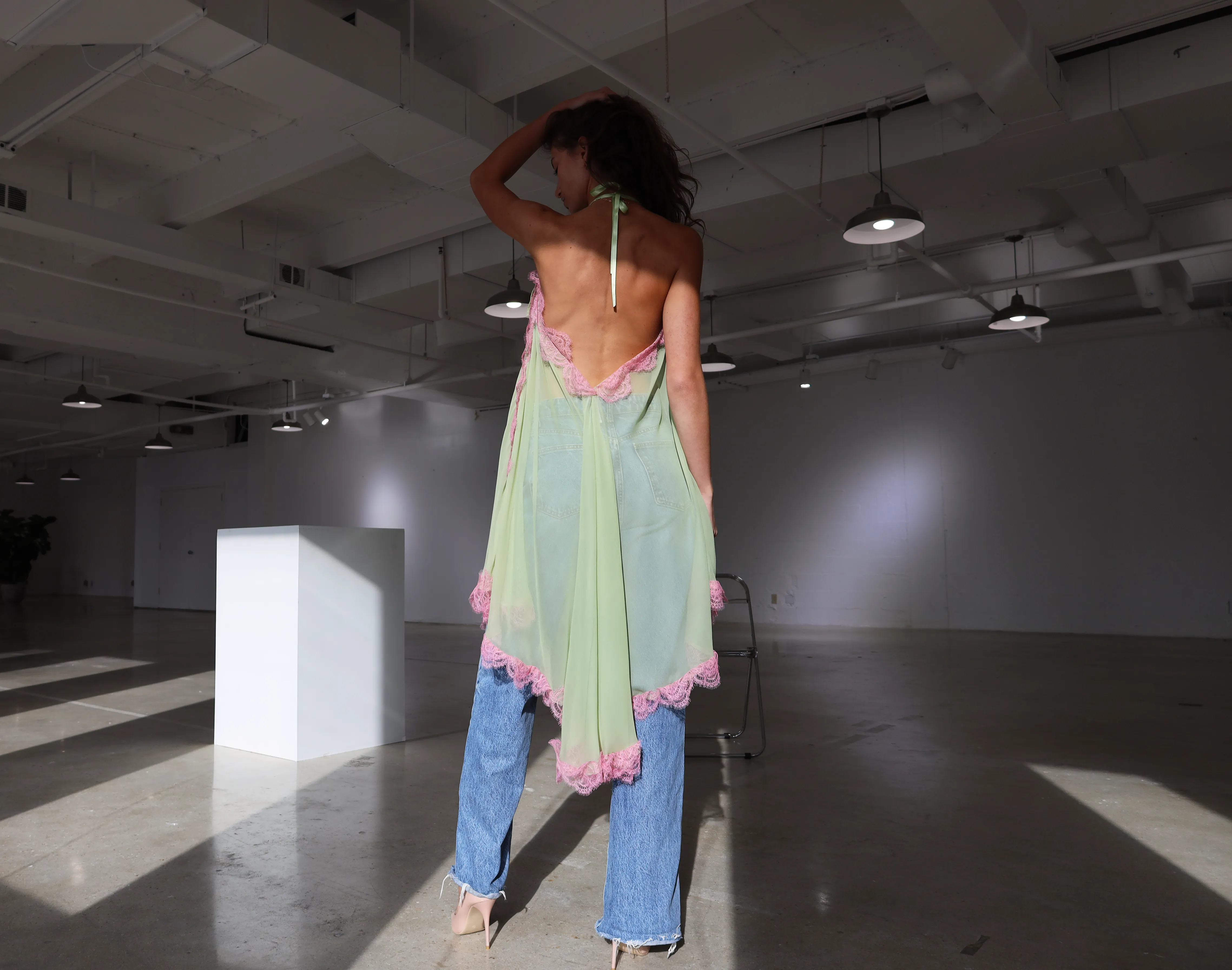 Josephine Silk And Lace Dress
