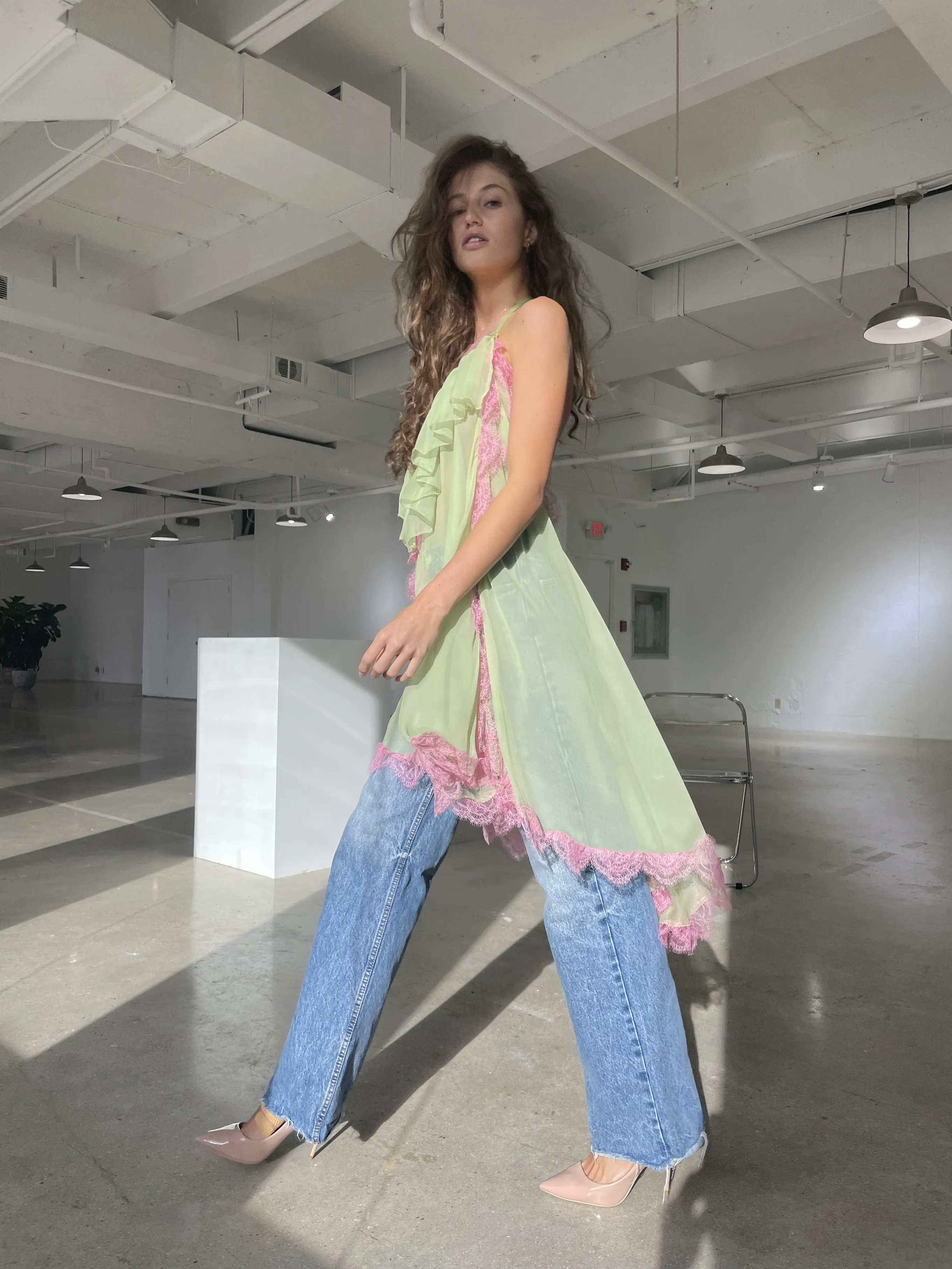Josephine Silk And Lace Dress
