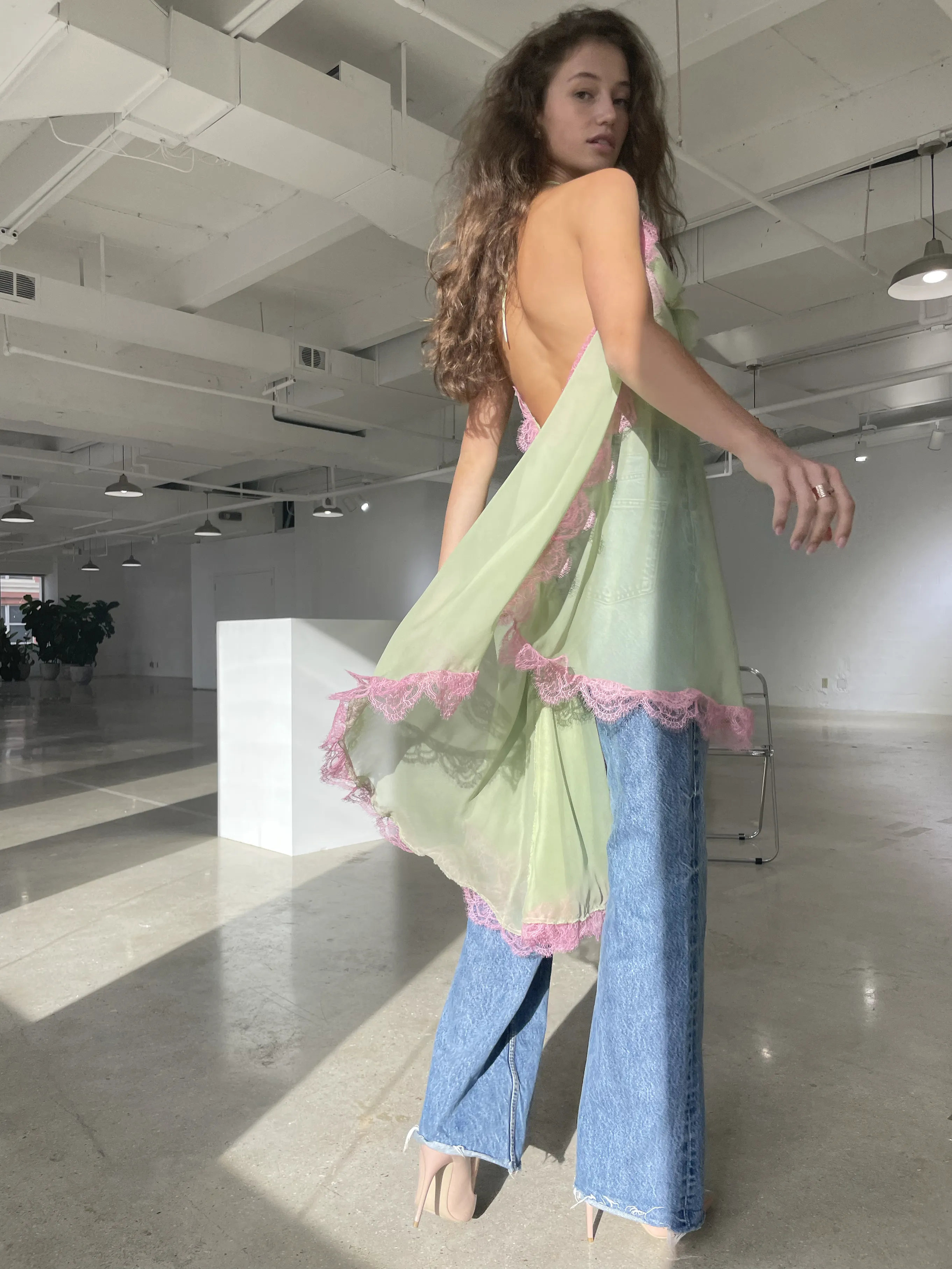 Josephine Silk And Lace Dress