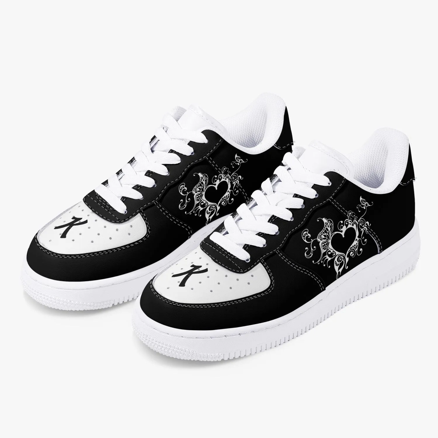 Kennedy Blk_Hrt_Frame v3b Low_Top_Unisex_Sneaker