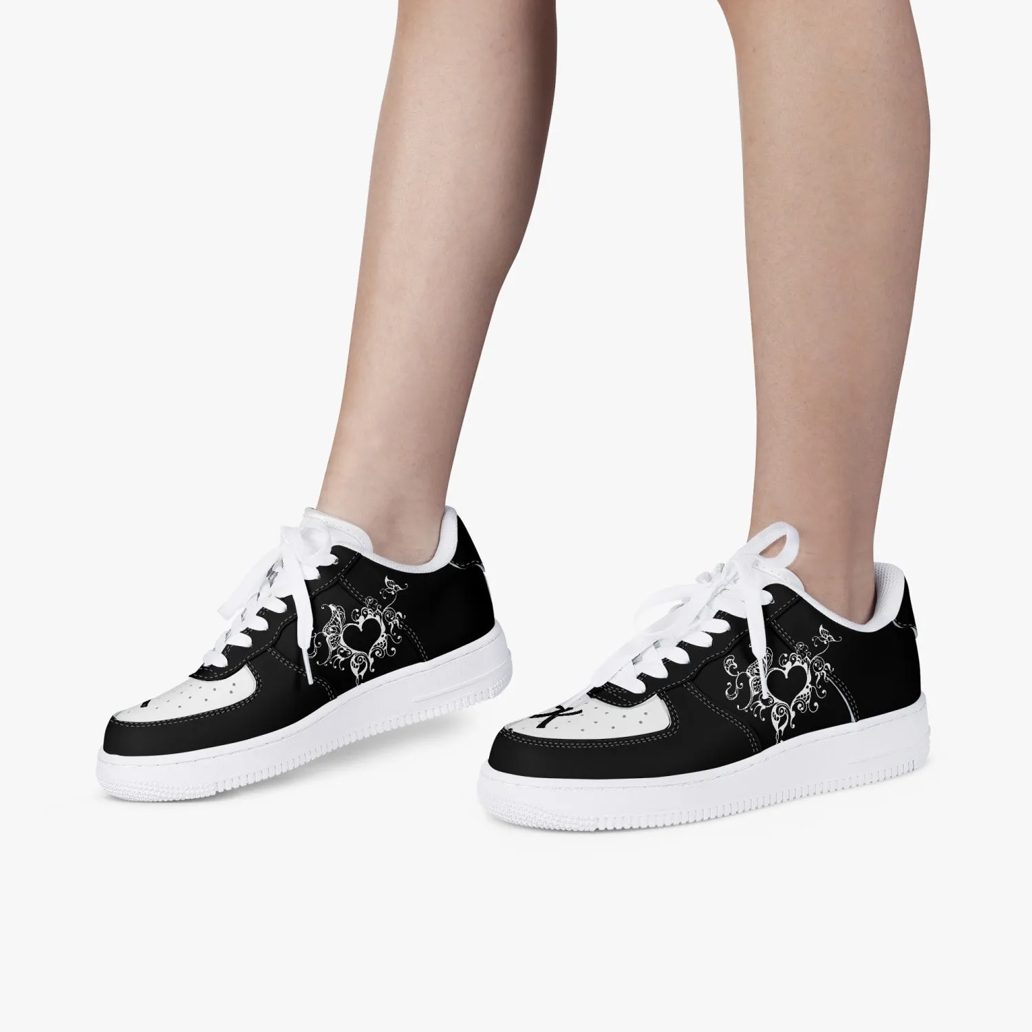 Kennedy Blk_Hrt_Frame v3b Low_Top_Unisex_Sneaker