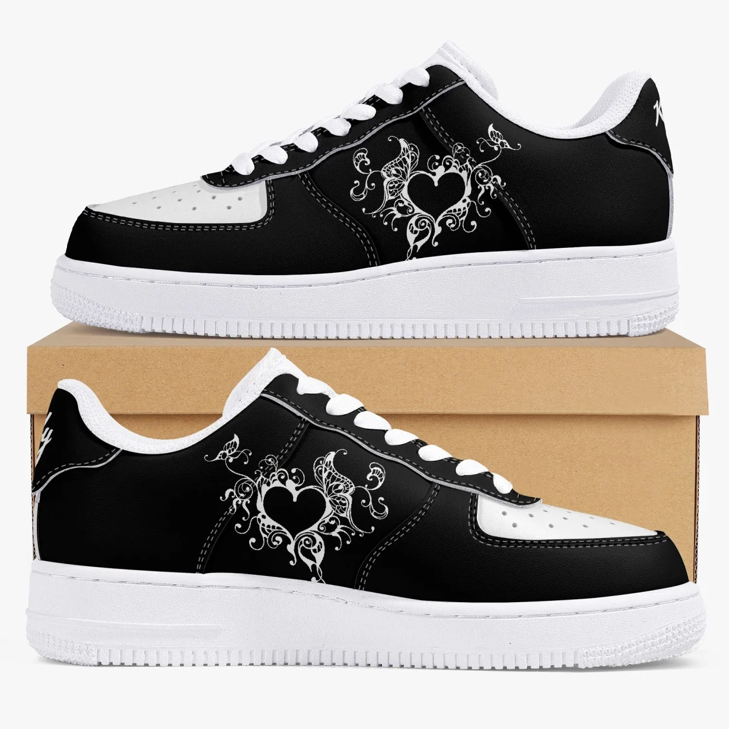 Kennedy Blk_Hrt_Frame v3b Low_Top_Unisex_Sneaker