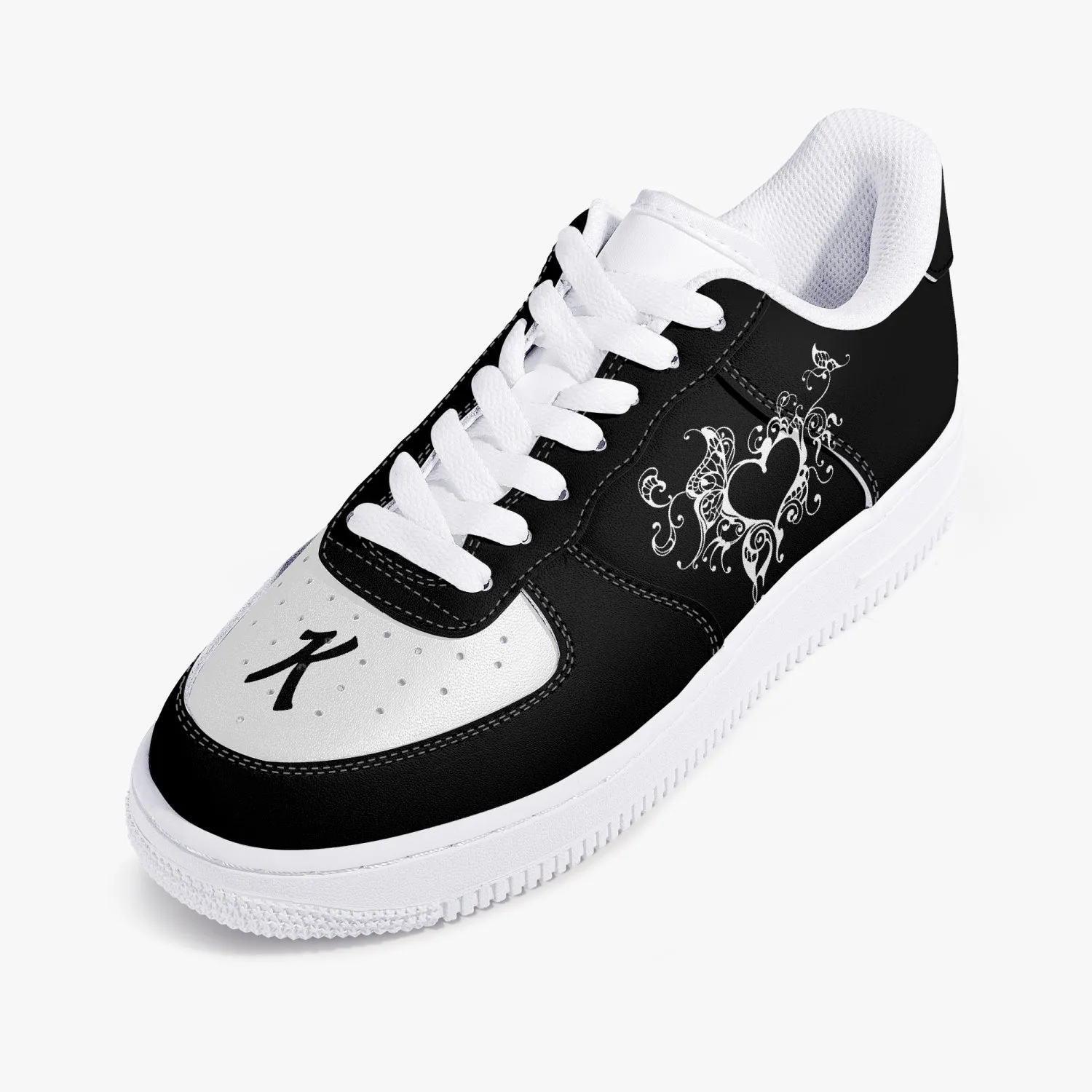 Kennedy Blk_Hrt_Frame v3b Low_Top_Unisex_Sneaker