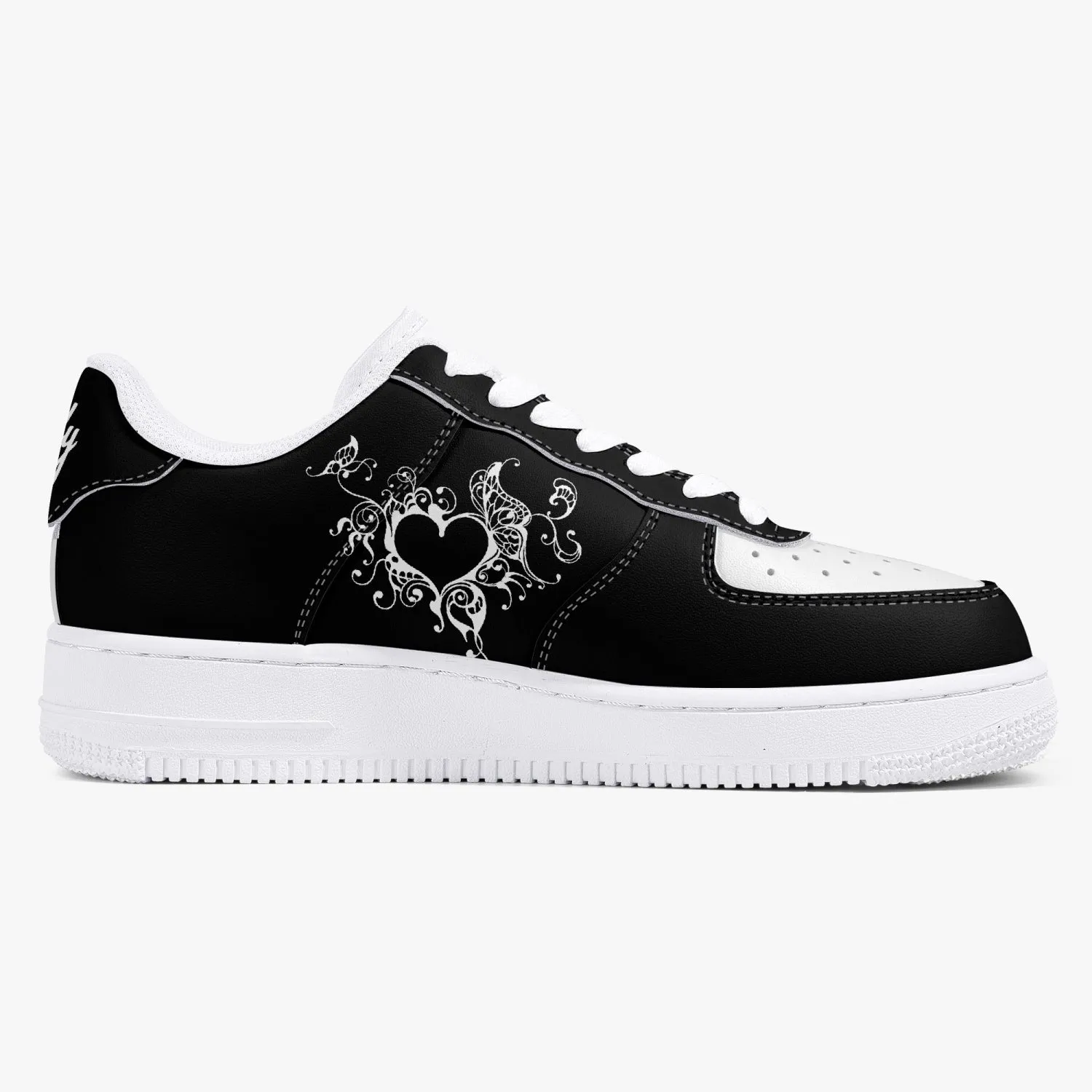 Kennedy Blk_Hrt_Frame v3b Low_Top_Unisex_Sneaker