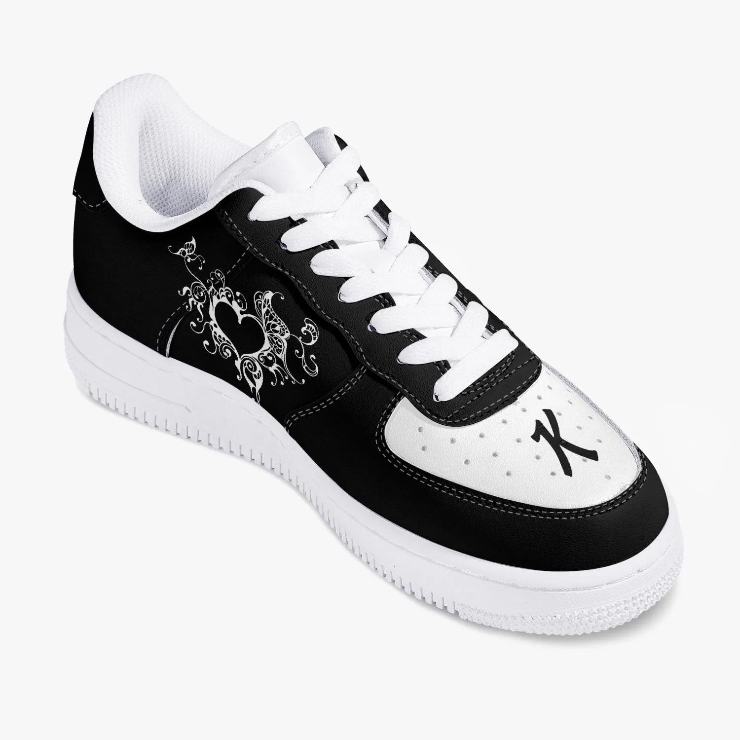 Kennedy Blk_Hrt_Frame v3b Low_Top_Unisex_Sneaker