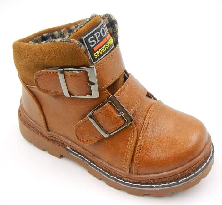 Kids High Top Buckle Boots
